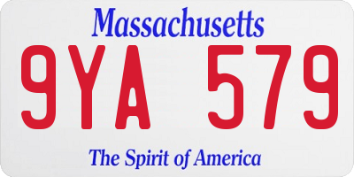 MA license plate 9YA579