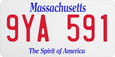 MA license plate 9YA591