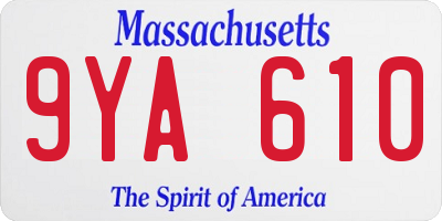 MA license plate 9YA610