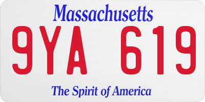 MA license plate 9YA619