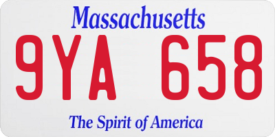MA license plate 9YA658