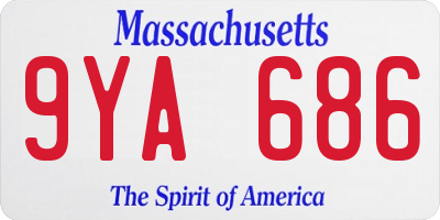 MA license plate 9YA686