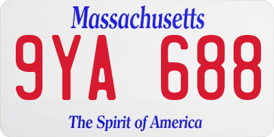 MA license plate 9YA688