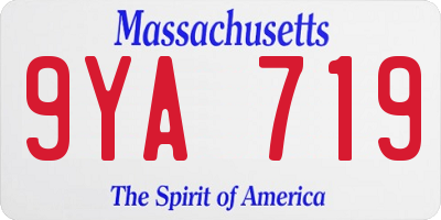 MA license plate 9YA719