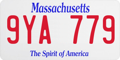 MA license plate 9YA779
