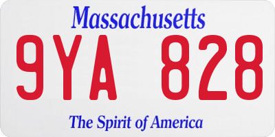 MA license plate 9YA828