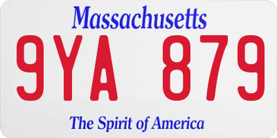 MA license plate 9YA879