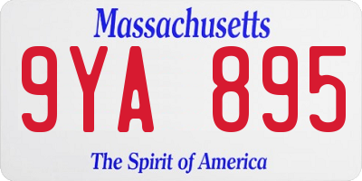 MA license plate 9YA895
