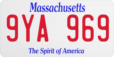 MA license plate 9YA969
