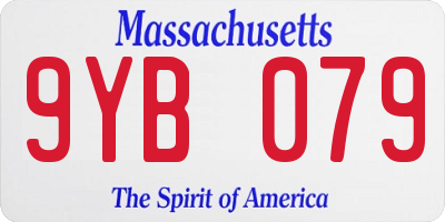 MA license plate 9YB079