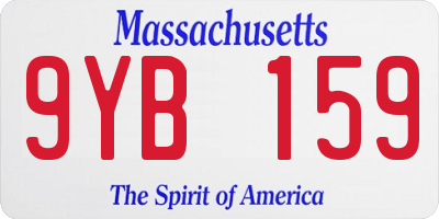 MA license plate 9YB159