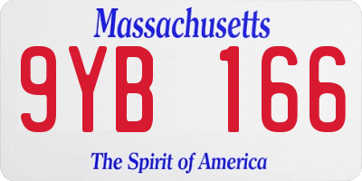 MA license plate 9YB166
