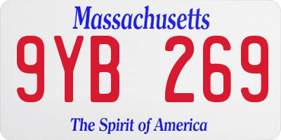 MA license plate 9YB269