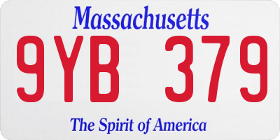MA license plate 9YB379