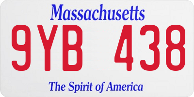 MA license plate 9YB438