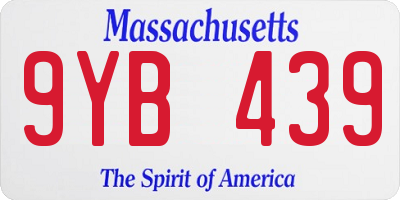 MA license plate 9YB439