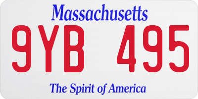 MA license plate 9YB495