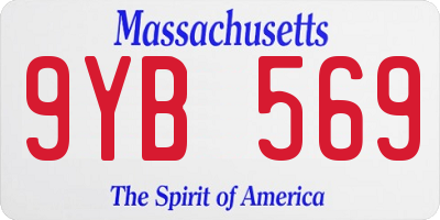 MA license plate 9YB569