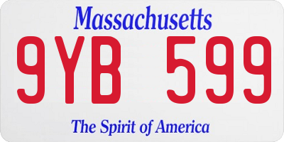 MA license plate 9YB599