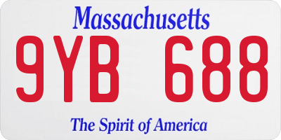 MA license plate 9YB688
