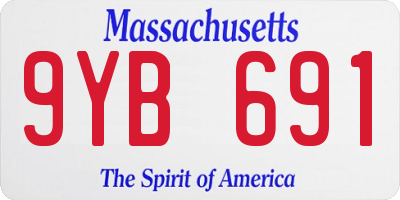 MA license plate 9YB691