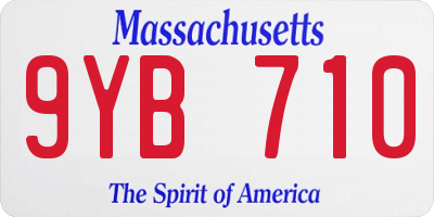 MA license plate 9YB710