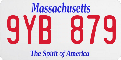 MA license plate 9YB879