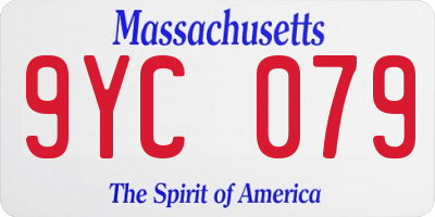 MA license plate 9YC079