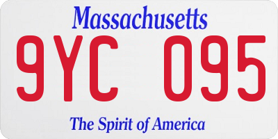 MA license plate 9YC095