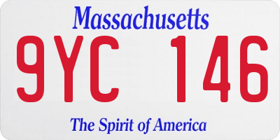MA license plate 9YC146