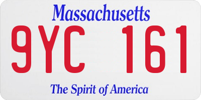 MA license plate 9YC161