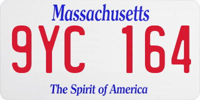MA license plate 9YC164