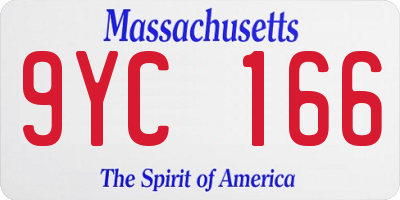 MA license plate 9YC166