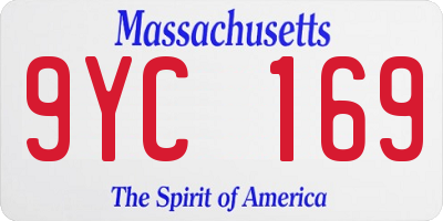 MA license plate 9YC169