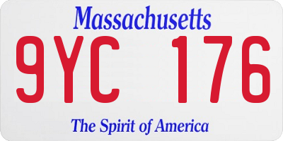 MA license plate 9YC176