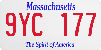 MA license plate 9YC177