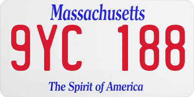MA license plate 9YC188