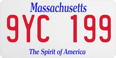 MA license plate 9YC199
