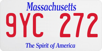 MA license plate 9YC272