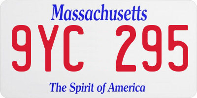 MA license plate 9YC295
