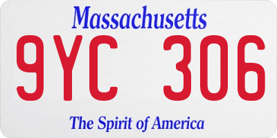 MA license plate 9YC306