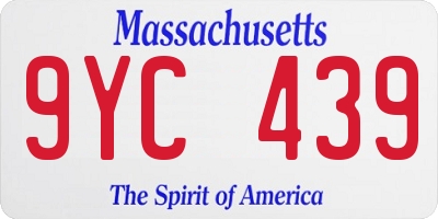 MA license plate 9YC439
