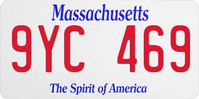 MA license plate 9YC469