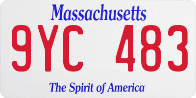 MA license plate 9YC483