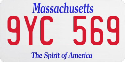 MA license plate 9YC569
