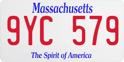 MA license plate 9YC579