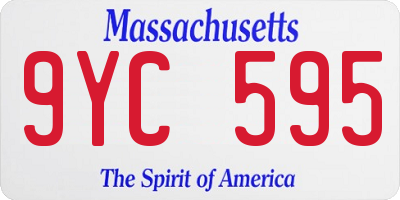 MA license plate 9YC595