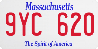 MA license plate 9YC620