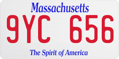 MA license plate 9YC656