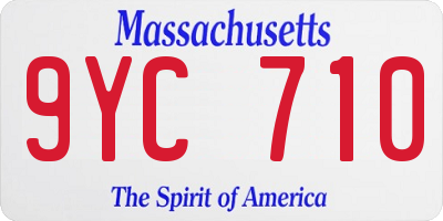 MA license plate 9YC710